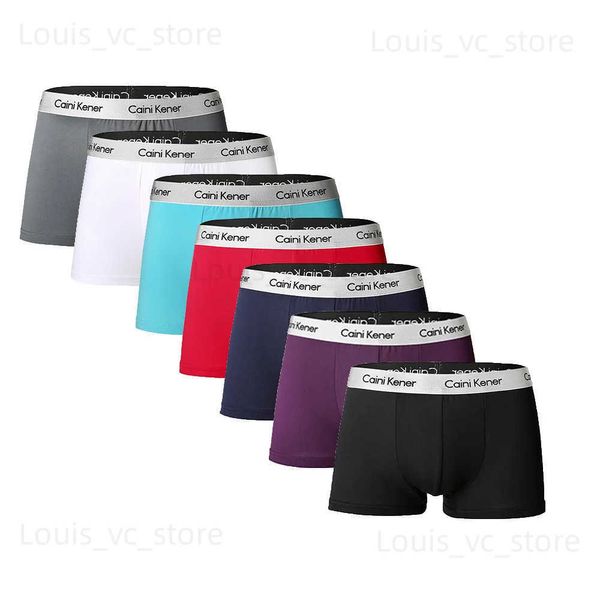Underpants 7pcs pugile maschile Silk Underpants Shorts Shorts maschio Boys Indebita di lingerie traspirante uomini comodi T231223