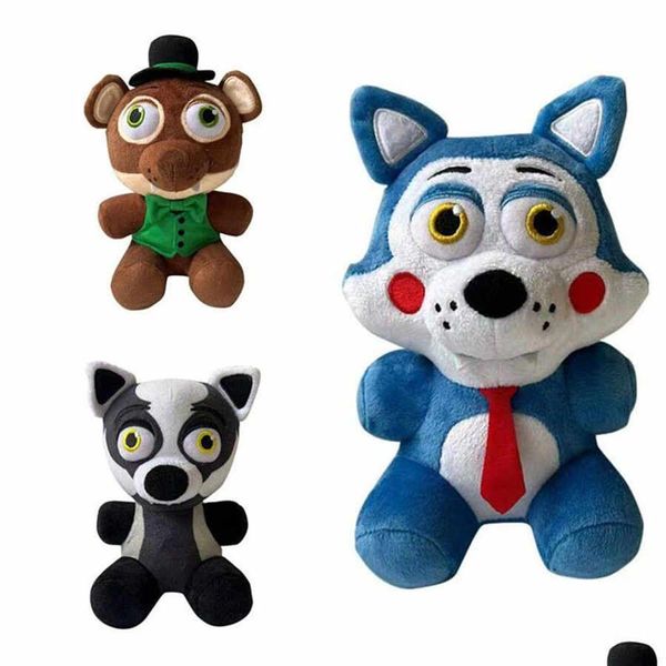 FILME TV PLUSH TOY 20CM FNAF Cinco noites no Freddy Nightmare Bonnie Bear Foxy Springtrap Soft Bichos de pelúcia Dolls Drop del Dhv7o