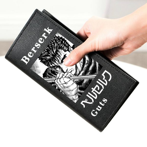 Berserk Guts Guts Purse Design Design Dinheiro Bolsa Casual Casual Billfold Photo Notecase