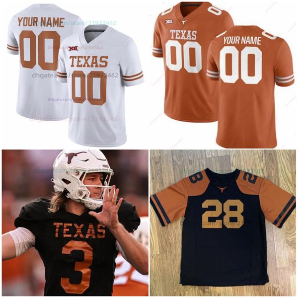 Quinn Ewers Texas Longhorns Jersey Football Malik Muhammad Arch Manning Xavier Worthy Jonathon Brooks Adonai Mitchell Johntay Cook II Mens Women Youth All Cucited