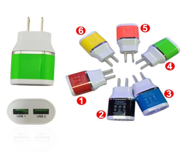 Useu plug 5v 2a carregador de parede CA Adaptador de energia Dual Chargers Home USB para iPhone 7 8 x Samsung Galaxy S7 S82222984