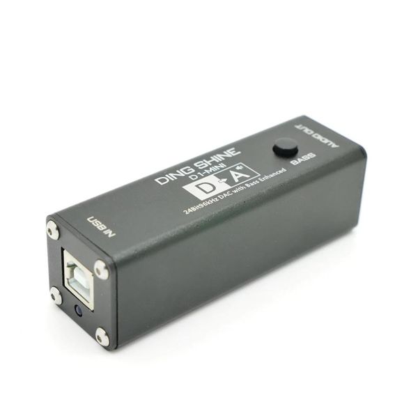 Anschlüsse D1 Mini VI1620A HiFI USB DAC Audio -Kopfhörerverstärker Decoder PC externe Soundkarte 24bit 96 kHz Bass Enhanced