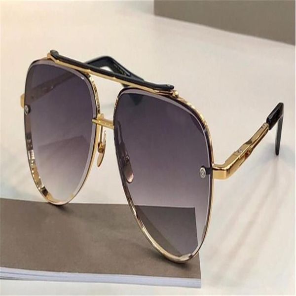 Nuovi occhiali da sole maschi Design di occhiali vintage in metallo otto lenti UV 400 senza cornice in stile moda con case244f