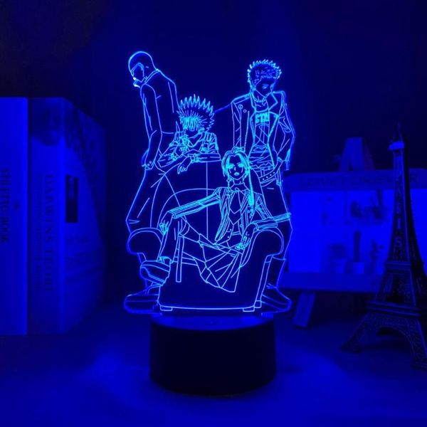 Luci notturne lampada 3d anime nana pietra nera per decorazione camera da letto manga di compleanno di compleanno decorazioni per la camera da regalo Led254b