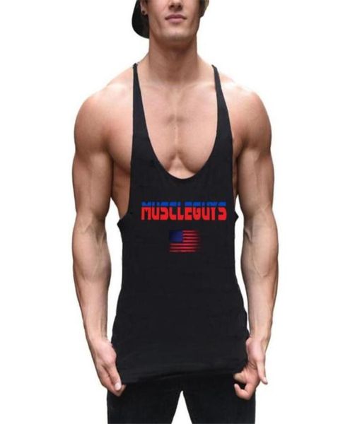 Brand Gymnastik Kleidung Herren ärmellose T -Shirts Sommer Baumwolle Slim Fit Tanktops Männer Bodybuilding Unterhemd Golds Fitness Tops Prett3162059