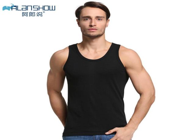 100 Cotton Mens sub -camiseta slim fit Men Roupa de roupa íntima Bodybuilding Subshirts Fitness Tops Tees levantando roupas íntimas de colete MX21633605