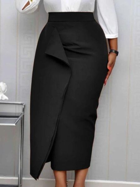 Skirt Women Women High Brack BodyCon Skirts Slip Midi Midi Modest Classy Pacchetto femmina Hip Jupes Falad Officewear Fashion Elegante