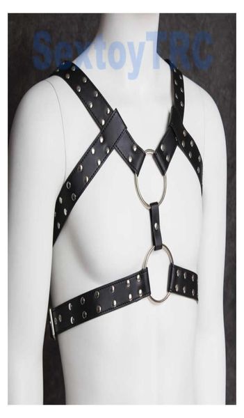 Sexy Cool Cool Leather Chexage Bondage Body Body Strap Belts Ajustável Design Craquedado Clube Gótico Clube Desas Fancy Dres1883757