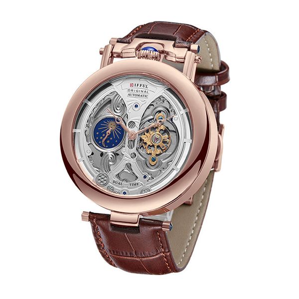 Мужские часы Hollow Transparent Tourbillon Водонепроницаемые автоматические механические мужские часы.