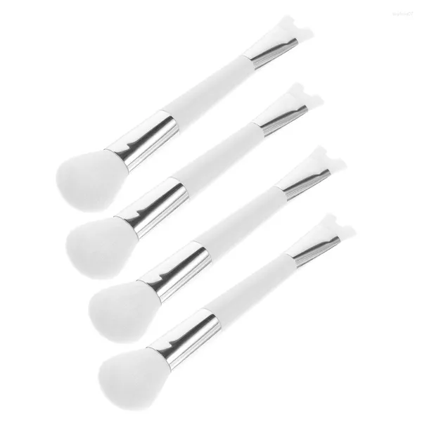 Make -up -Bürsten 4 Stcs Doppelkopf Rouge Pinsel Nasenwerkzeug für Frauen Nagel Nylon Miss Contouring