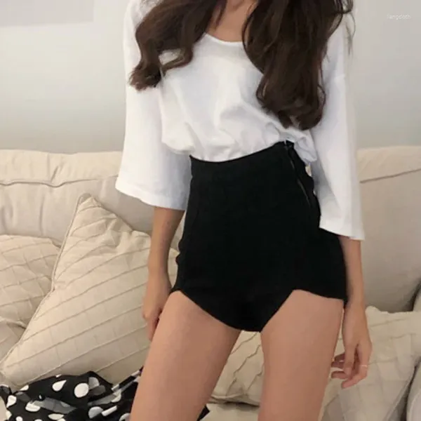 Shorts femminile 2023 Primavera ed estate Retro coreana High Waist Sexy Slim Slip Stretch Denim Short Female Casi