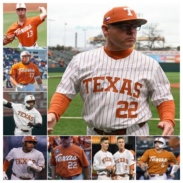 La maglia cucita da baseball personalizzata in texas texas personalizzato qualsiasi numero di nome Chase lummus asso whitehead cam contallie Charlie Hurley David Shaw