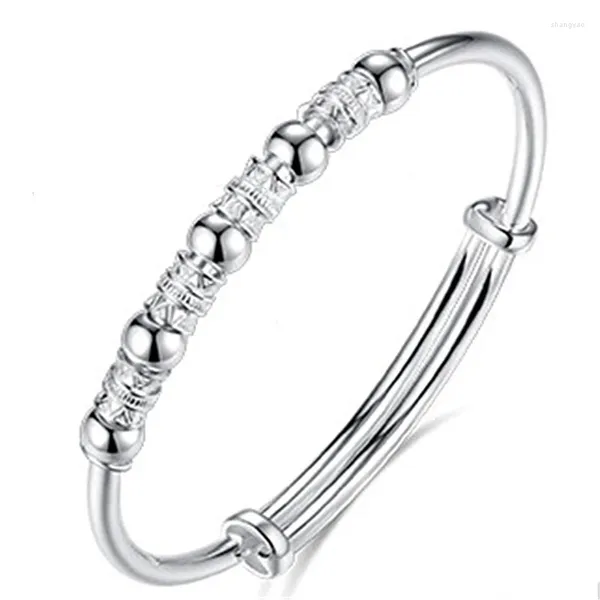 Bragle Women Perle Bracciale Transfer Lucky Cuff regolabile per l'ansia Giochi di amicizia