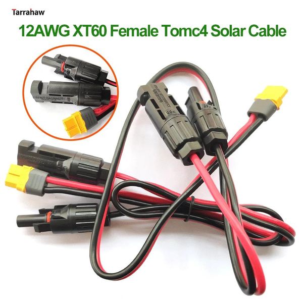 Solar XT60 Connettore da femmina a pannello solare 12AWG CORD ENERGIA POTENZA A PROPRIETÀ CAVO CAVOLO POTOVOLTAICI Accessori del sistema solare