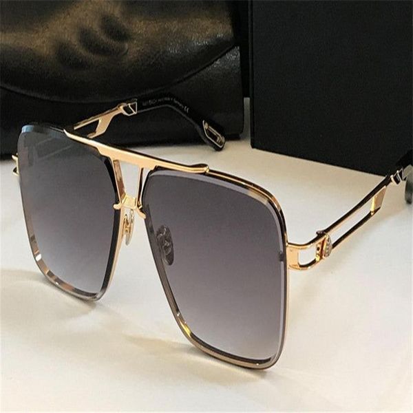 Men óculos Design de óculos de sol Player Square K Gold Frame Crystal Cut Lens de alta qualidade Eyewear ao ar livre com case256z