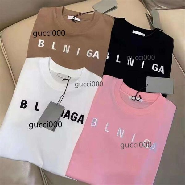 BA07 Summer Designer Maglietta Maglietta Casual Magliette da donna con lettere Stampare Balencaigalie Balencigalies Balencigalies Men Abiti hip hop Assiatico S-4xl