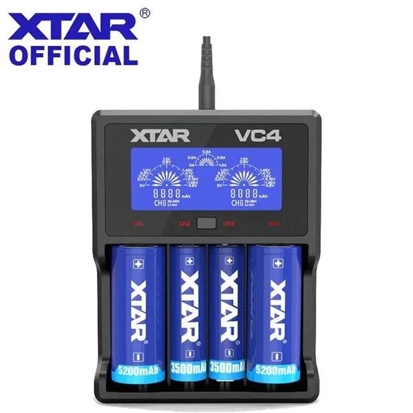 Chargers xtar VC2 VC4 VC2S VC4S VC8 LCD Зарядное устройство для 14650 18350 18490 18500 18700 26650 22650 20700 21700 18650 Батарея