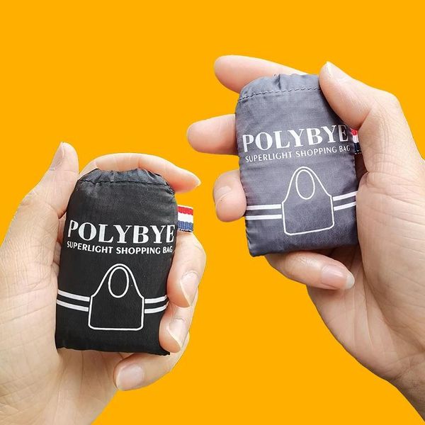 Çantalar Polybee Süper Işık Yeniden Kullanılabilir Tote Çanta Ekofri Dostu Naylon Katlanabilir Alışveriş Çantası Çanta Bakkal Çantası Öğle Torbası Geri Dönüşüm Çantası