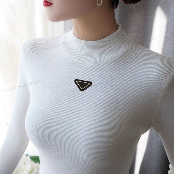 Tasarımcı Sweaters Kadın Örgü Sweater Giysileri Moda Külot Kadın Sonbahar Kış Giyim Bayanlar Beyaz Gevşek Uzun Kollu Zarif Günlük Üstler