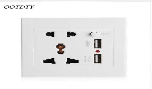 Ootdty 21A Dual USB Wall Socket Caricatore ACDC Adattatore Adattatore Pannello di uscita WSWITCH2181498