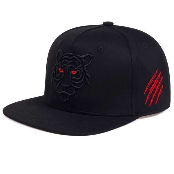 Ballkappen Baumwolle Schwarz Tiger Stickerei Baseball Mütze Männer Frauen Snapback Hüte Sommer Freizeit Trucker Caps Unisex Hip Hop Hats Gorras J231223