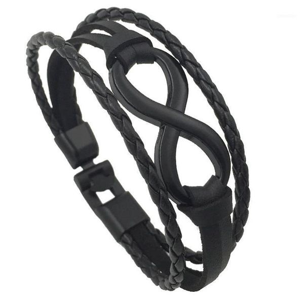 Drop 2020 braccialetti a sfioro placcato nero intrecciati a mano intrecciati da 8 parole braccialetti in pelle braccialetti di corda di cuoio xy170211269y