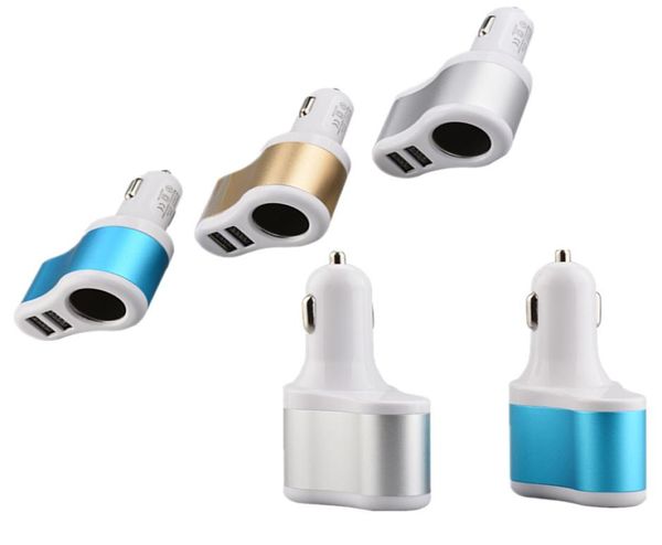 Universal Auto 31A Dual USB -Auto -Ladegerät One Way Car Cigarette Lighter Socket Adapter Ladegerät für iPhone MP3 MP4 GPS9062471