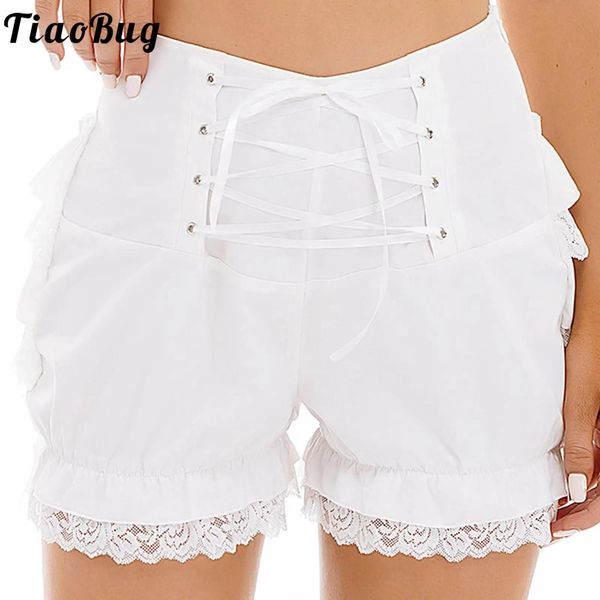 Vestidos femininos adultos shorts japonês babados renda guarnição abóbora shorts calças estilo lolita rendas babados bloomers segurança sob calças