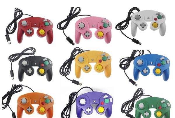 Joysticks 10 colori controller di gioco cablato di alta qualità NGC Gamepad per la console di gioco NGC GameCube Turbo Dualshock Wii U Cavo di estensione con