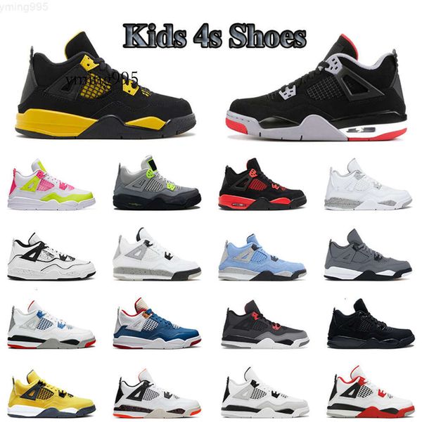 77 Kinder Jordensy Military Top Red Quality 4s Cat Kids Thunder Schuhe Jumpman Black 4 Fire Baskteball Kid University Schuh Bluetra 3887