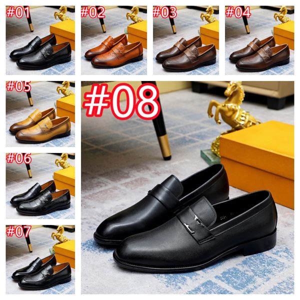 Scarpe abiti di lusso da uomo 40Model Dimensioni maschile vera pelle New Style Fashion Trend British Designer Wedding Business Social Scarpe per maschio