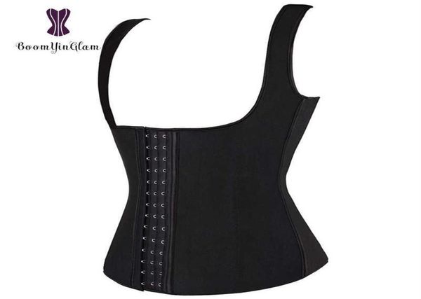 3 Haken 4 Stahlbonte Tailler Cincher Shaper Brust Lifter Shapter Shapter Plus Size Latex Taillentrainer Weste Corset 886 Q0819288t9277981