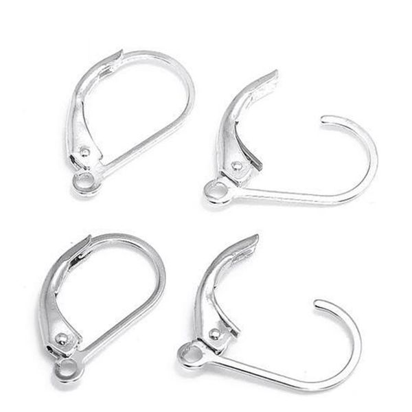 10 pezzi lotto 925 ganci con fermagli per orecchini in argento sterling che trovano componenti per regalo di gioielli di moda artigianale 16mm W2303018