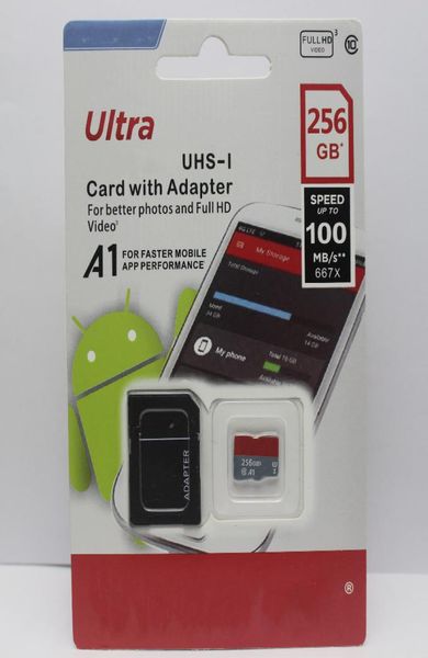 Kalite En son Ürün Sınıfı 10 32GB 64GB 128GB 256GB PO MICRO SD KART ADAPTER iyi perakende blister paketleme 5338701