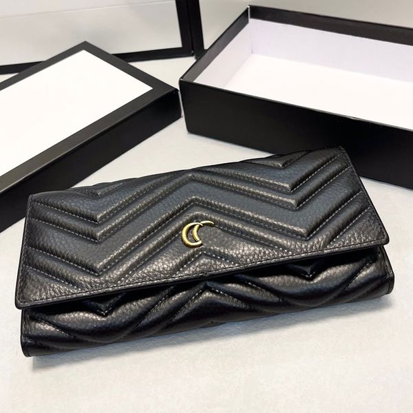 Designer di marchi di lusso Fashion Wormet Women Famous Segnale a doppia lettera italiana Lady Clutch Borse Classic Homan Hardware Hardware Black Series Multifunctional Card