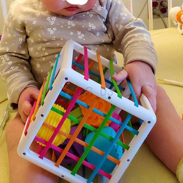 Игрушка красочные сенсорные блоки формы, игра-сортировка, обучающие развивающие игрушки для детей Монтессори, Bebe Inny, подарок от 0 до 12 месяцевzln231223