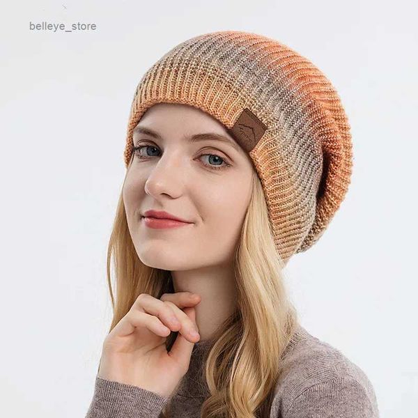 Mode Gesichtsmasken Hals Gamasche Frauen Strickmütze Pelz Linning Skullies Mützen Schal Hut Kappe Weibliche Winter Mode Wärmer Dicke Batik Motorhaube Hüte für FrauenL231223