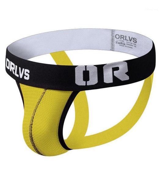 MUITOPANTES 1 PCS MENINOS SEXY RESIDENTE AMARELO MASH MASH JOCKSTRAP GAY BRIECTIO