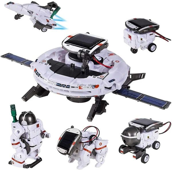 Weihnachten Spielzeug liefert 6 in 1 Wissenschaft Experiment Solar Roboter Spielzeug DIY Zusammenbau Lernwerkzeug Bildung Roboter technologische Gadgets Kit für KidL231223