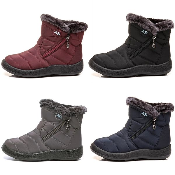 Designer Warm Ladies Stivali da neve Light Cotton Women Scarpe Nero Red Blu Scuro Grigio Dolce Inverno Booties Womens Sneaker Sneakers per esterni per esterni