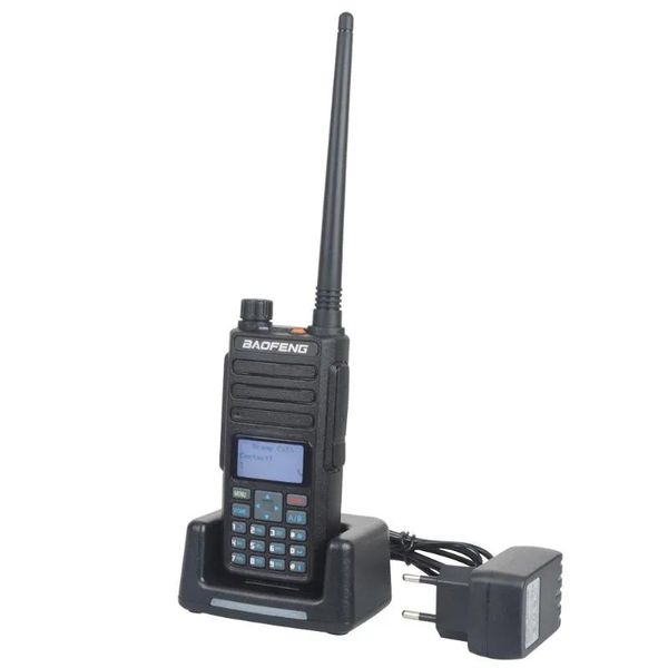 Talkie walkie talkie baofeng dm1801 dmr analógico digital comptabile dupla banda vhf/uhf portátil bidirecional rádio com fone de ouvido