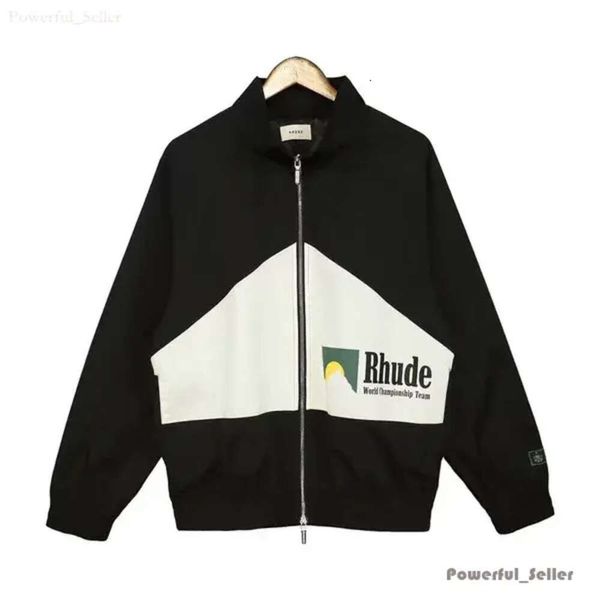 Rhude Jacket Spring Autumn Autumn Windrunner Rhude Hoodie Casaco Men Sports Sports Windbreaker Rhudes Jackets Explosion Clothin Bomber 8076