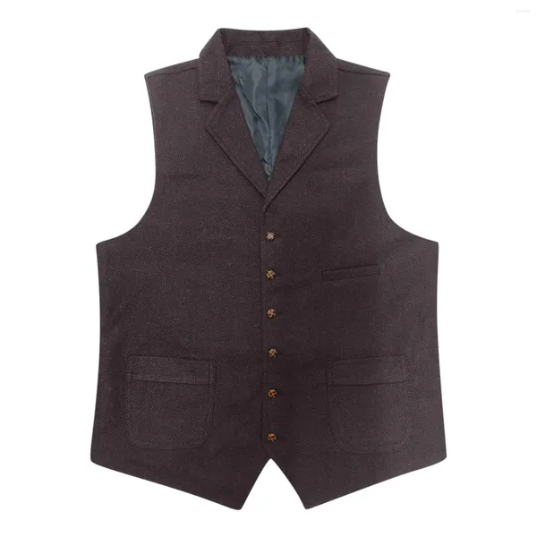 Giubbotti maschili a petto singolo pettoraggio senza piede senza maniche slim fit gilet casual affari abbigliamento professionale cappotto formale