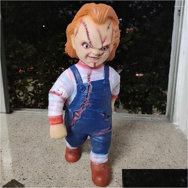 Decoração de festa semente original de chucky 1/1 stand estátua horror collection boneca figura childs toca mocinhos big halloween adereços dr otmc5