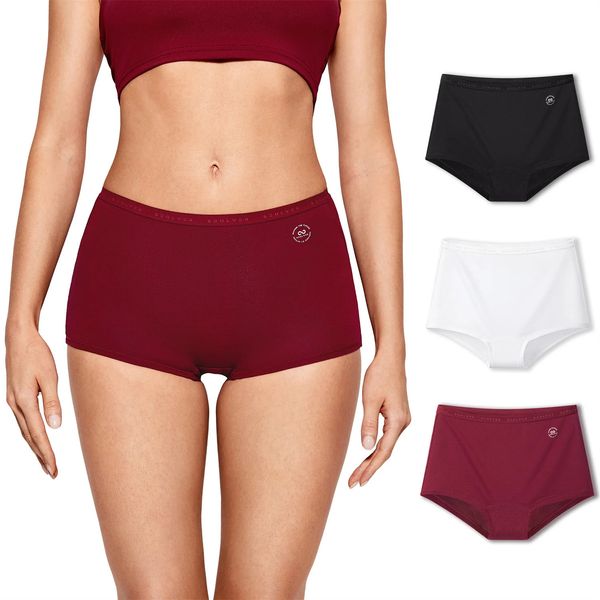 3 Pacote de pacote feminino shorts de calcinha de calcinha de algodão modal boxer boxer tagless calça 3pcs um conjunto pacote de caixa de presente xs s m l xl 2312222