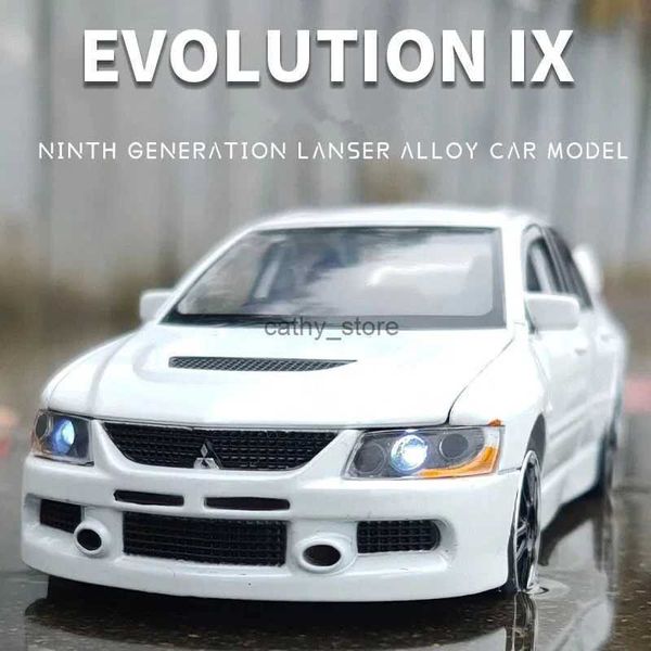 Auto elettrica/RC 1/32 Mitsubishi Lancer Evolution IX 9 modello di auto in lega pressofuso simulazione metallo veicoli giocattolo collezione di modelli di auto regalo per bambiniL231223