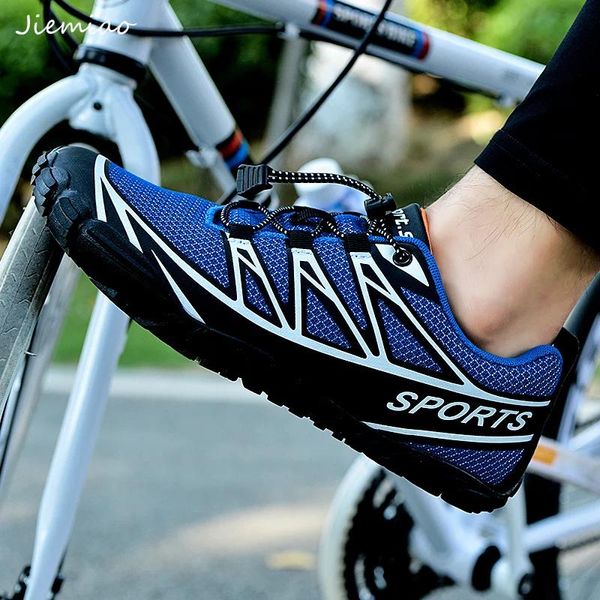 Ayakkabı Jiemiao Yeni Erkek Kadınlar MTB Bisiklet Ayakkabı Sapatilha Ciclismo Sıradan Nefes Alabilir Yol Bisiklet Ayakkabı Açık Dağ Bisiklet Spor ayakkabıları