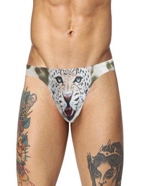 Underpants 2021 Männer Tanga Mini kurze Super sexy schwule Badebadkleidung Schwimmkleidung Strand Sonnenbade Bikini Tanga Low Taille gedruckt atmungsaktiv 5687472