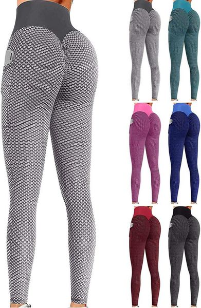 6 Farben Mode Yogahosen für Mädchen Leggings Ps Größe Fitnessstudio Stretch Sport Pant Fitness High Taille Bahnsteuerung Laufen Legging9026376