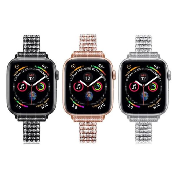 Armbänder 3 Stück Schmuckarmband für Apple Watch SE Band 38 mm 40 mm 42 mm 44 mm Serie 6 5 4 3 Armband Bling Armband für iWatch Fran10P